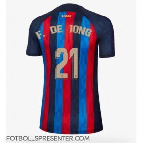 Barcelona Frenkie de Jong #21 Hemma Matchtröja Dam 2022-23 Kortärmad